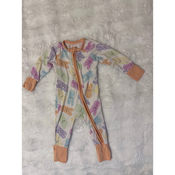 River Babe Threads Other - River Babe Threads Bamboo Bunny Zipper Sleeper Pajamas 3–6 Months Easter Spring